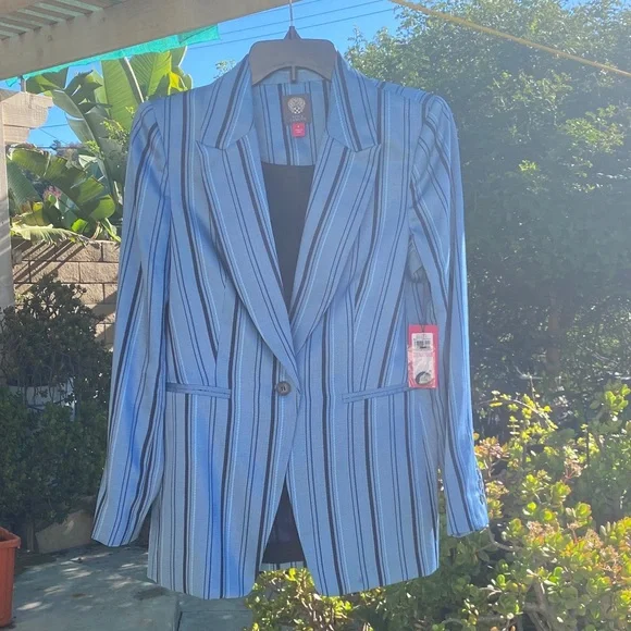 Vince Camuto Blue Striped Blazer - Picture 1 of 6